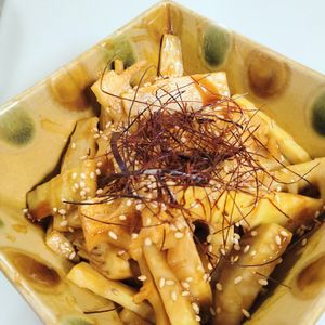 ゆみの作ってみた!投稿(調味料１つ！淡竹のオイスターきんぴらメンマ風)