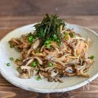 薬味たっぷり♪舞茸と明太子のしょうゆパスタ