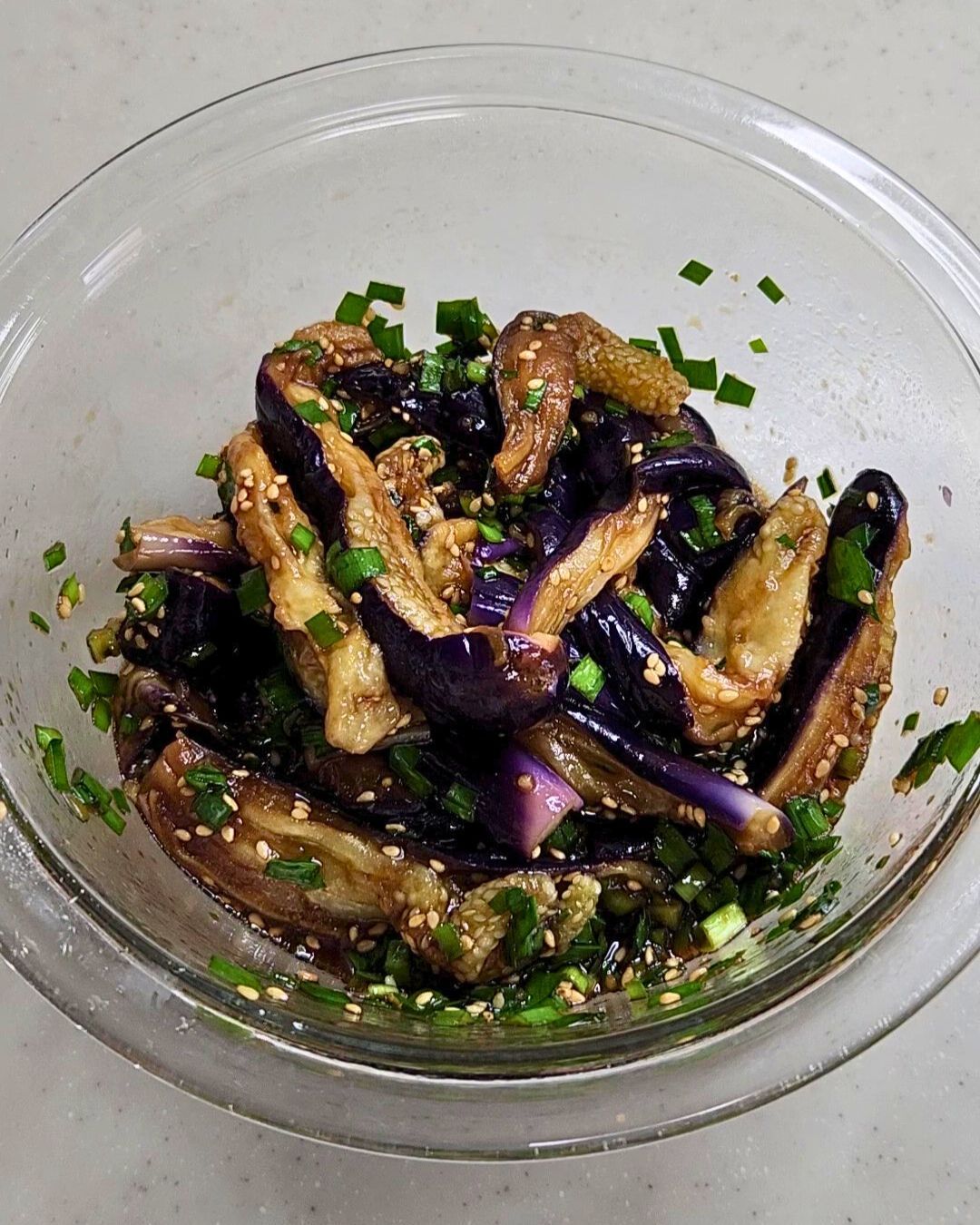 レンチン蒸し茄子のニラだれ和え】火を使わないさっぱりおかず