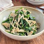 簡単♪ほうれん草とえのきのナムル＼ごはんに合う！／