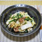 残り物の野菜炒めオイマヨソース味