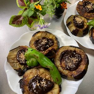 そら・ゆずの作ってみた!投稿(【和食】米ナスの田楽)