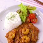 ルウ・小麦粉不使用♪低糖質が嬉しいエビカレー