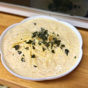 りりの作ってみた!投稿(【たらこクリームパスタ カプチーノ仕立て】ワンパンで新食感♡)