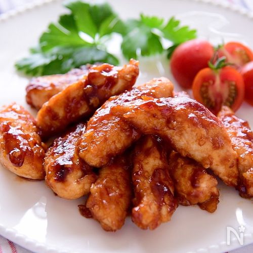 甘辛チキンの照りてり*スティック*お弁当にも
