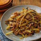 ＊じゃがいもと豚肉の塩こんレモンバター炒め＊