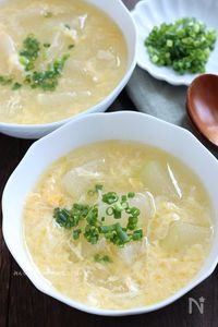 冬瓜の中華風玉子スープ