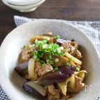 なすと豚肉の和風カレー醤油炒め