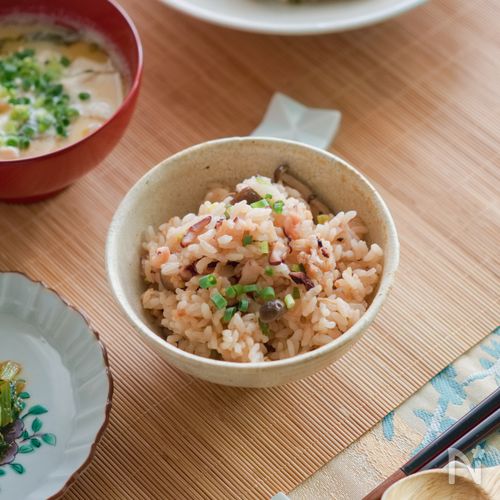 【たこの炊き込みご飯】作業10分♪キュートなピンク色♪