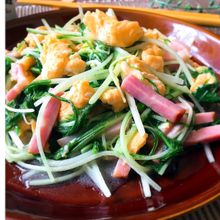 ☆ふわふわ卵と水菜とベーコンの中華炒め