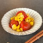 箸が止まらない♪【ミニトマトとコーンの焼きだし浸し】