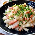 大量消費☆大根と厚切りベーコンのごま油炒め