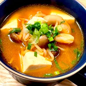michuの作ってみた!投稿(煮るだけ絶品！【きのこともやしのスンドゥブ風豆腐スープ】)