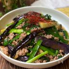 【茄子とニラの旨辛肉炒め】おかわり止まらない！！