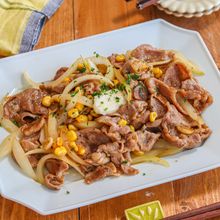 【豚こま肉とコーンのメキシカン炒め】コスパ優秀!10分おかず