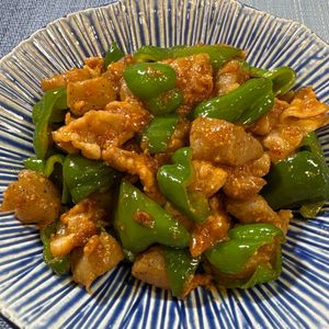 楽ラク手抜キッチン🐶🐾の作ってみた!投稿(こんにゃくとピーマンの《回鍋肉風♡味噌炒め》)