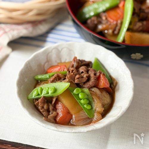 春野菜たっぷり♪ほくほく新じゃがの肉じゃが