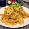 切って炒めるだけ🍳レンコン豚のバター照り焼き🐷🧈の工程4