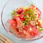 みょうがでさっぱりトマトサラダ