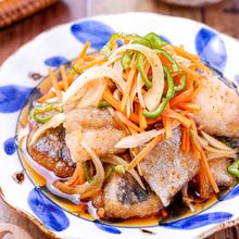 【あじの南蛮漬け】シャキッと野菜にサクふわ鯵♡揚げ焼きで◎
