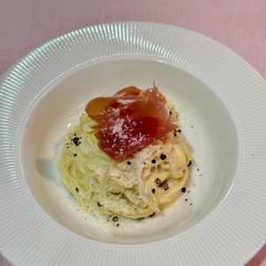 すみの作ってみた!投稿(ヘルシー*冷製カルボナーラ(生クリーム&牛乳不使用))
