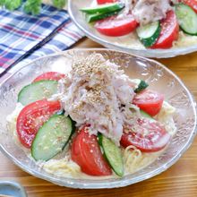 マイルド×ピリ辛でやみつき！『冷しゃぶごま味噌冷やし中華』
