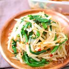 5分で完成！【ピリ辛ニラもやしナムル】レンジで簡単副菜♩