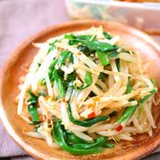 5分で完成！【ピリ辛ニラもやしナムル】レンジで簡単副菜♩