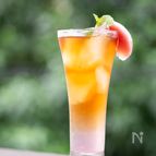 桃のコンポートシロップで楽しむ フルーツティー