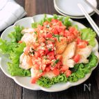 鶏むねソテーのトマト香味だれ