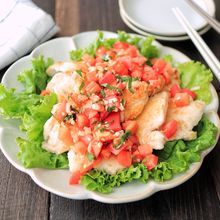 鶏むねソテーのトマト香味だれ