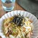 【長ネギとちくわの麺つゆバター醤油焼きそば】おつまみにも！