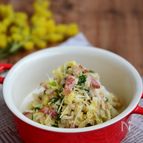 カリカリベーコンと白菜のごまマヨサラダ 