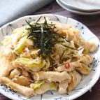 【鶏むね肉としらすの和風ペペロン】ねぎたっぷりで美味しい～♪