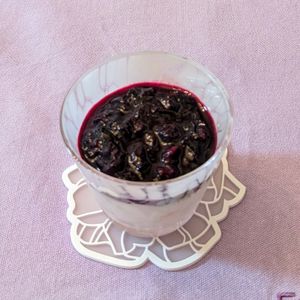 𝔂𝓾𝓶𝓲🍓の作ってみた!投稿(【レンジで簡単】ブルーベリーソースのヨーグルトプリン)