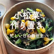 「小松菜の作り置き」20選｜忙しい日の救世主