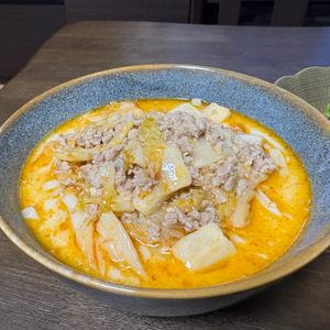 1616848の作ってみた!投稿(【ごま味噌豆乳担々うどん】担々麺風☆ピリ辛スープが絶品♪)