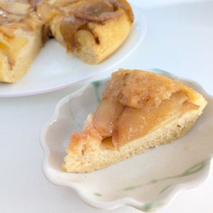 はなの作ってみた!投稿(フライパンで簡単!自慢のカラメルアップルケーキ)