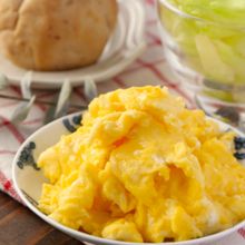 朝ごはんに5分💛米粉でふわふわスクランブルエッグ♪