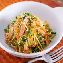 春雨サラダのヘルシー版♪『豆苗と糸こんにゃくの中華サラダ』