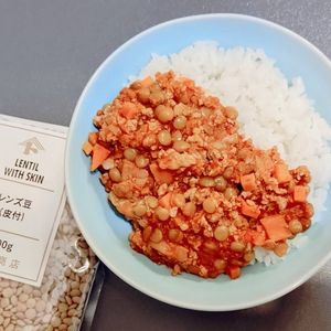 たまの作ってみた!投稿(レンズ豆のキーマカレー)
