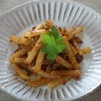 豚ひき肉と大根の甜麺醤炒め