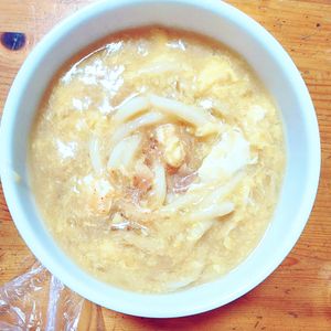 トルテの作ってみた!投稿(【ふわたま明太とろみうどん】とろ旨！汁まで飲み干すおいしさ！)