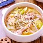 【豚こまと春キャベツのにんにく塩スープ】満腹・満足♡節約にも