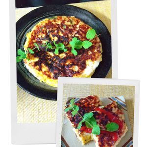 チョロリスの作ってみた!投稿(【簡単スパニッシュオムレツ】フライパンで完成!お手軽オムレツ)