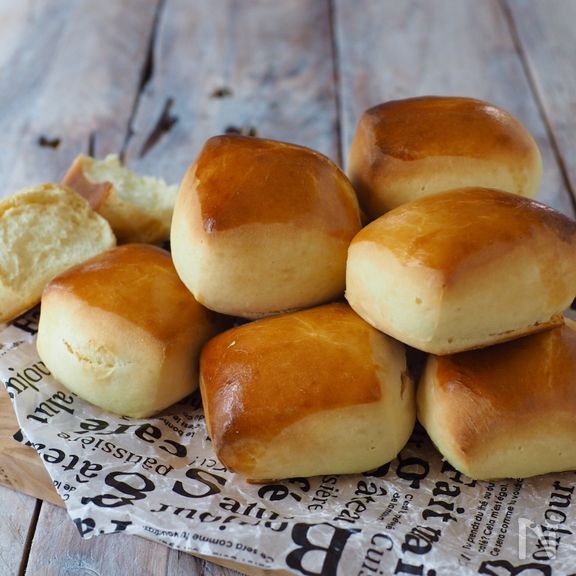 パヴェ〜ミルクパン【発酵なし・レンジ・ホットケーキミックス】