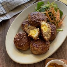 うずら卵入り【カレー風味のハンバーグ】夏のお弁当にも