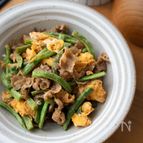 『豚肉とインゲンと卵の甘辛香味炒め』＃簡単＃ご飯が進む