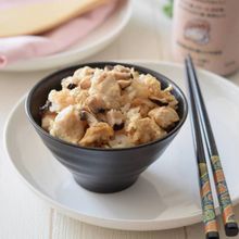 牡蠣だし醤油♡鶏のささみと椎茸の炊き込みごはん♪ヒガシマル