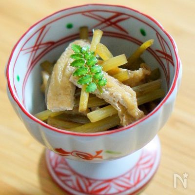 キャラふきと油揚げの煮物